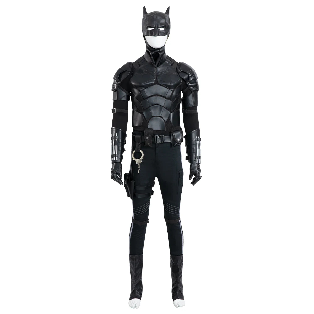 DC Movie Superhero New Bat hero Bruce Wayne Robert Cosplay Costume Adult Battle Outfit Party Full Props Suit