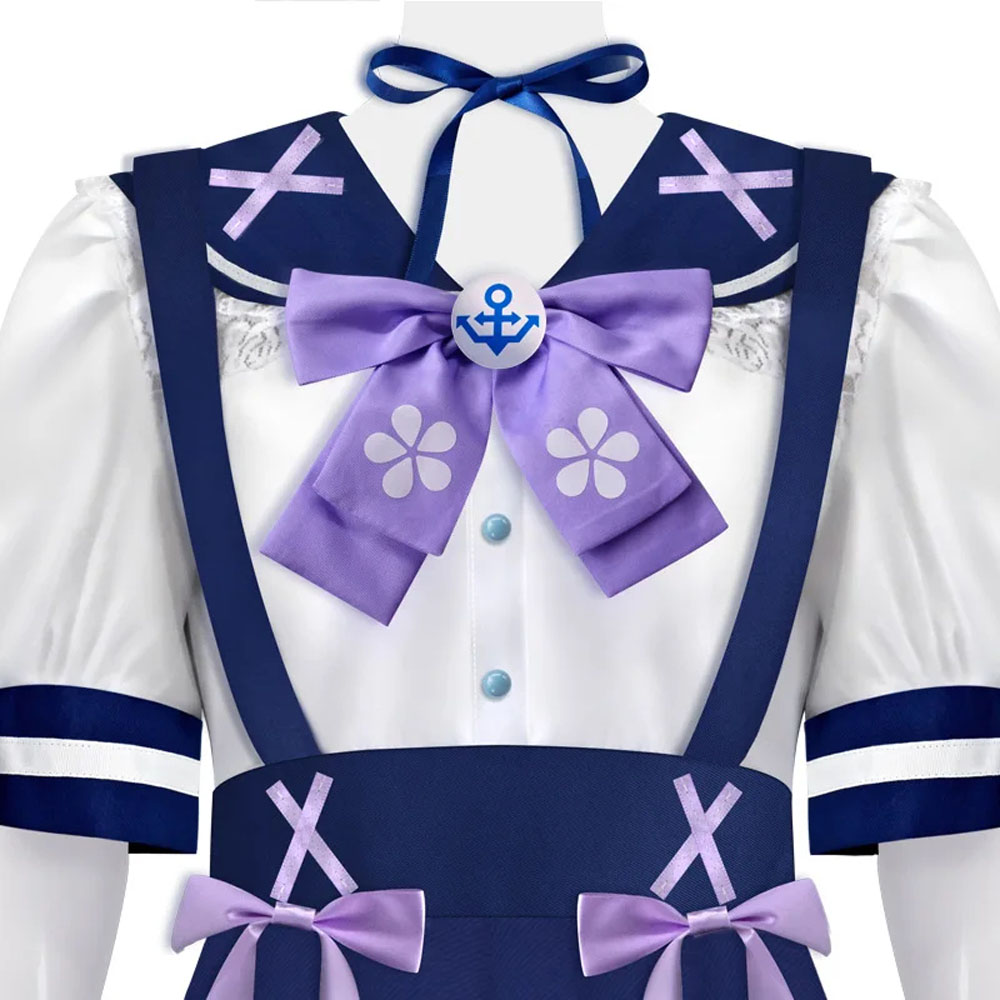 Anime Virtual YouTuber Minato Aqua Carnival Disguise VTuber Hololive Wig JK Uniform Skirt Woman