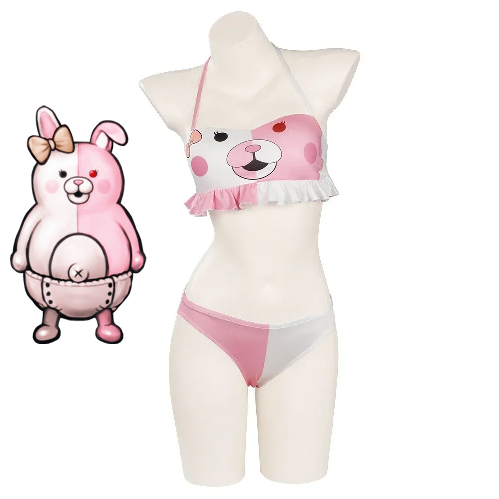 Danganronpa Monomi Cosplay Costume Bikini Swimsuit Jumpsuit Outfits Halloween Carnival Suit Sexy Swimwear