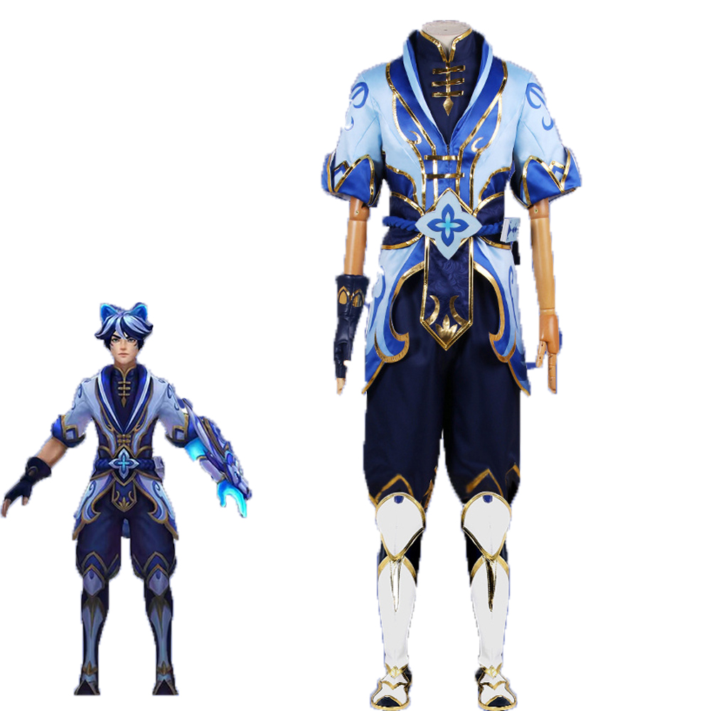 Game League of Legends LOL Porcelain Protector Ezreal  Cosplay Costume White Cosplay Shoes Boots DAX