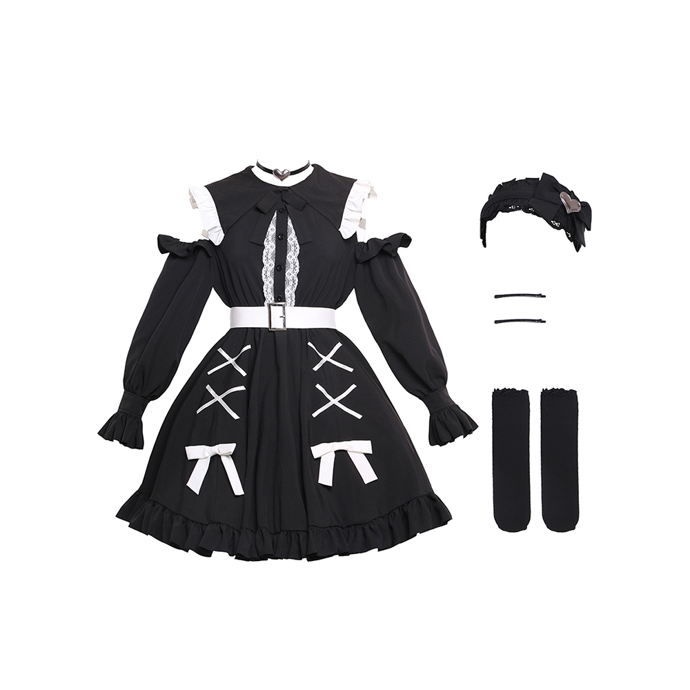 Anime Re: Life In A Different World From Zero Rem Ram Black Cosplay Costume Lolita