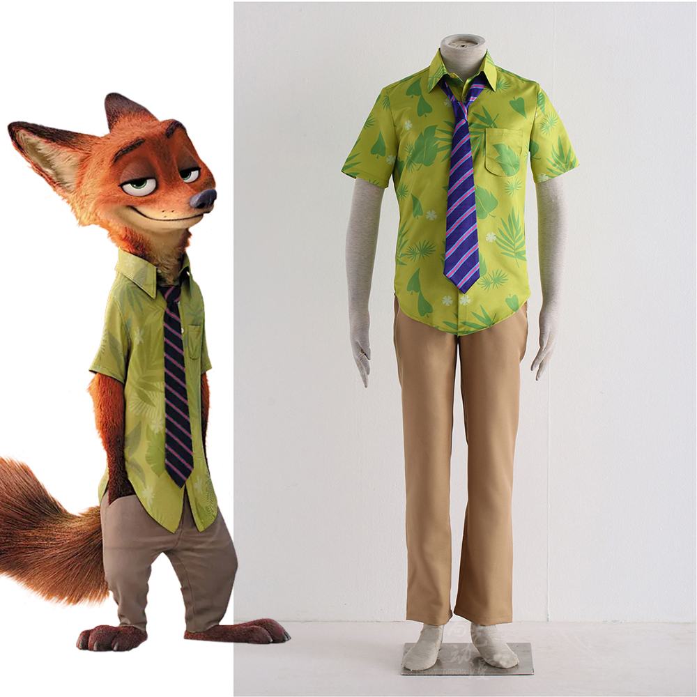 Zootopia Nicholas P.Wilde Fox Nick Cosplay Costume