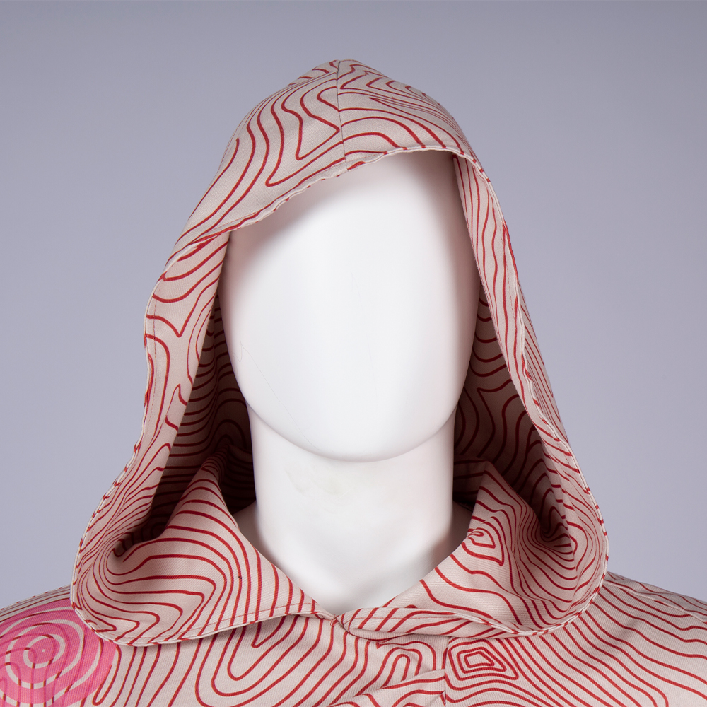 Marvel Movie Thor 4 Love and Thunder Cloak Cosplay Costume Thor Pink Pattern Cape  M20220535