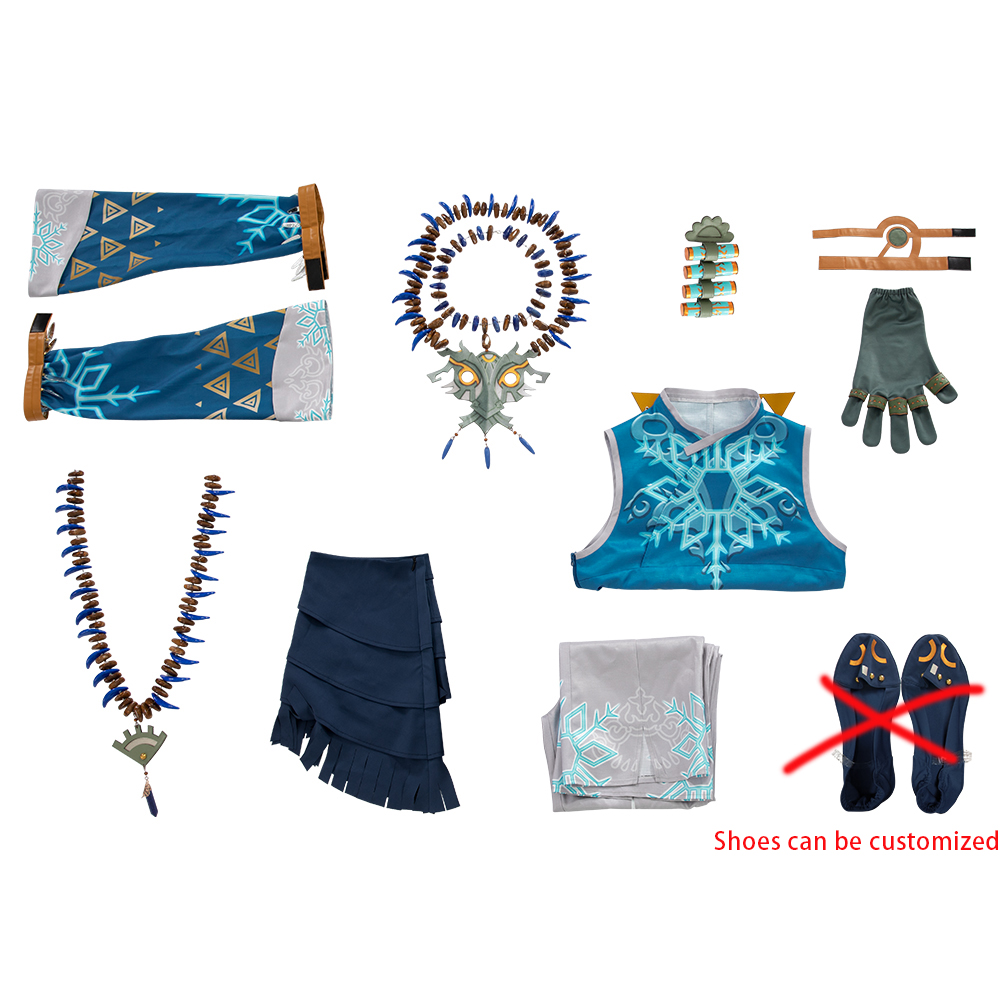 Game The Legend of Zelda Tears of the Kingdom Link Cosplay Costume With Accessories (Without Shoes) M20230621