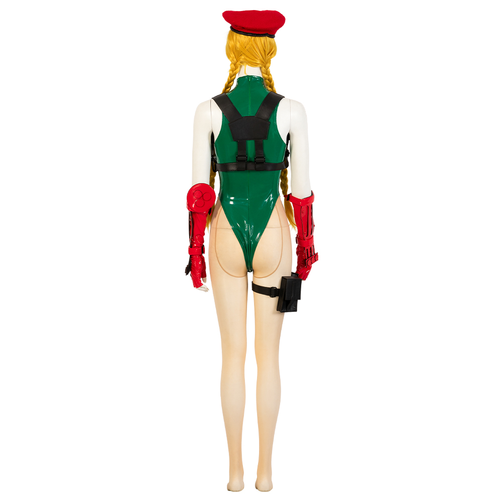 Cammy White Street Fighter Bikini,Gloves ,Strap assembly, Leg pack ,Leg sleeves, Hat ,Bracers,Wig, Suit Cosplay Costume No stockings