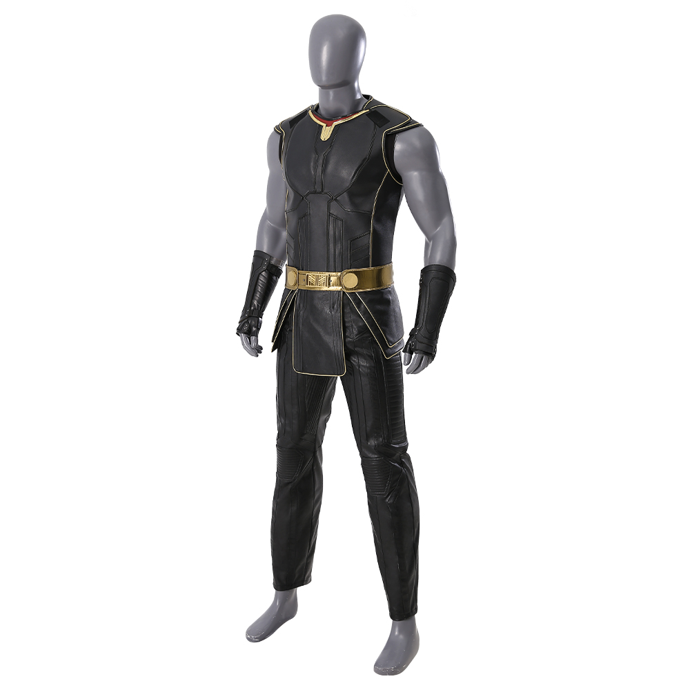 Marvel Movie Thor Love And Thunder Male Thor Odinson Black Battle Suit Halloween Cosplay Costume Full Set M20220487