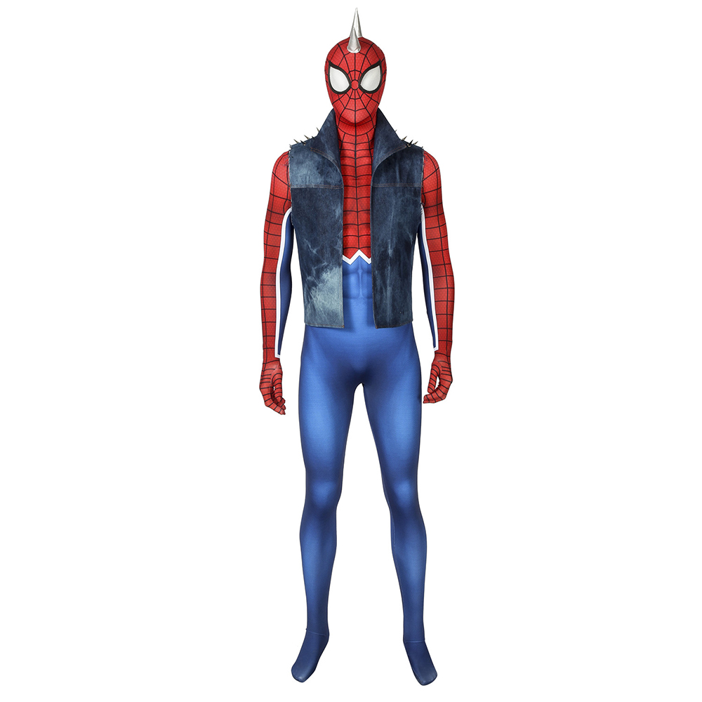 Movie Spider-Man PS4 Punk Rock Cosplay Costume Halloween Costume Sets J4216