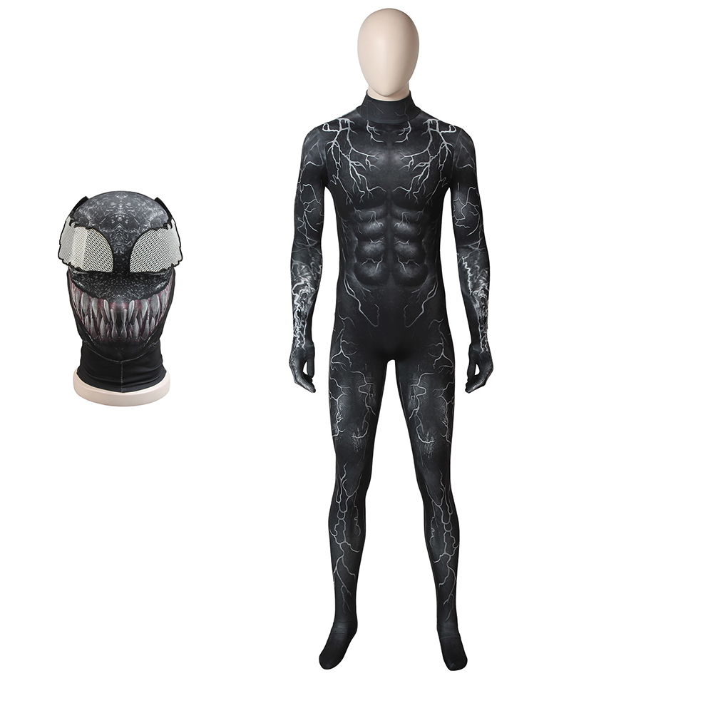 Marvel Movie Venom Eddie Brock Cosplay Costume Halloween Costume Full Set J4226