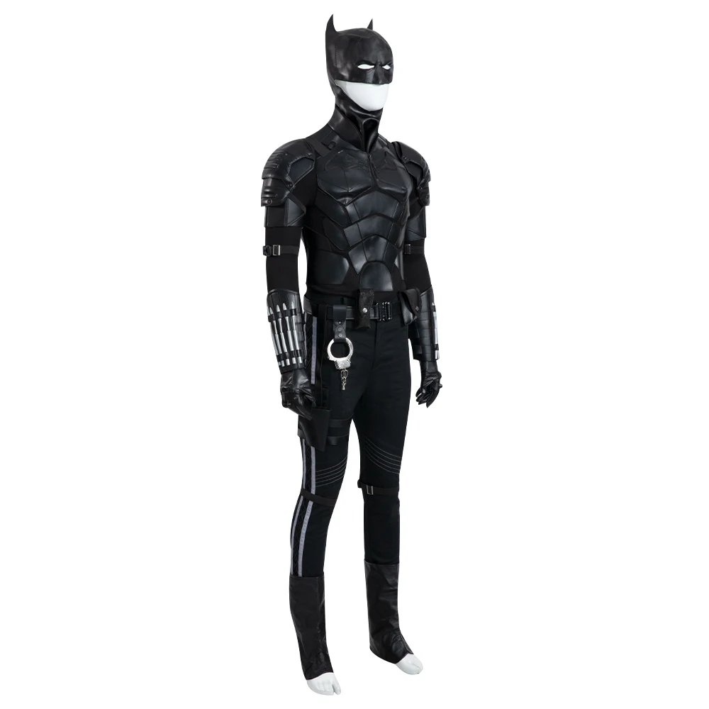 DC Movie Superhero New Bat hero Bruce Wayne Robert Cosplay Costume Adult Battle Outfit Party Full Props Suit