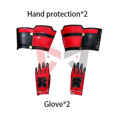 Marvel Movies Wolverineng Cosplay Costume Accessories Red Deadpool Jumpsuit 