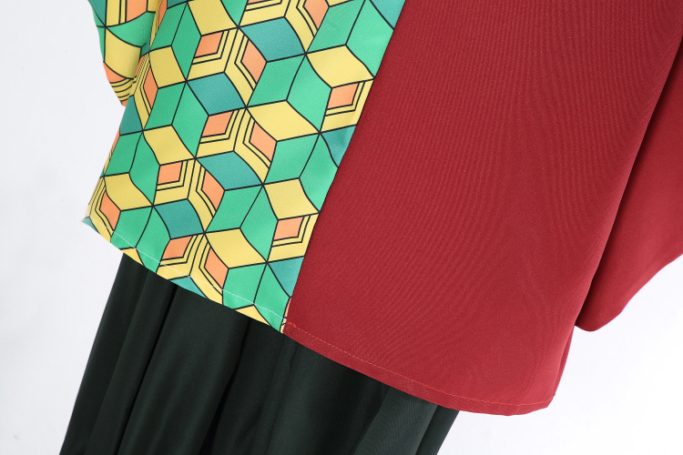 Demon Hunter Japanese Anime Demon Slayer: Kimetsu No Yaiba Kimo Cosplay Costume,Wig