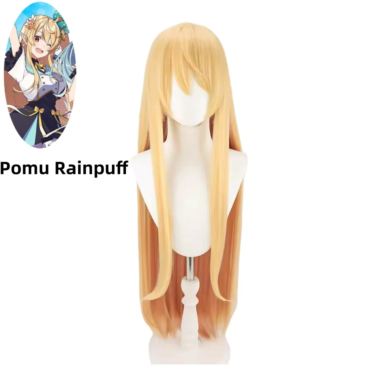 Anime Virtual YouTuber Finana Ryugu Elira Pendora Pomu Rainpuff Cosplay Costume Wig Disguise JK Uniform