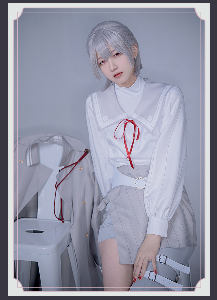 Anime Virtual YouTuber Genzuki Tojiro Carnival Disguise Windbreaker Cosplay Costume Wig Uniform Set 