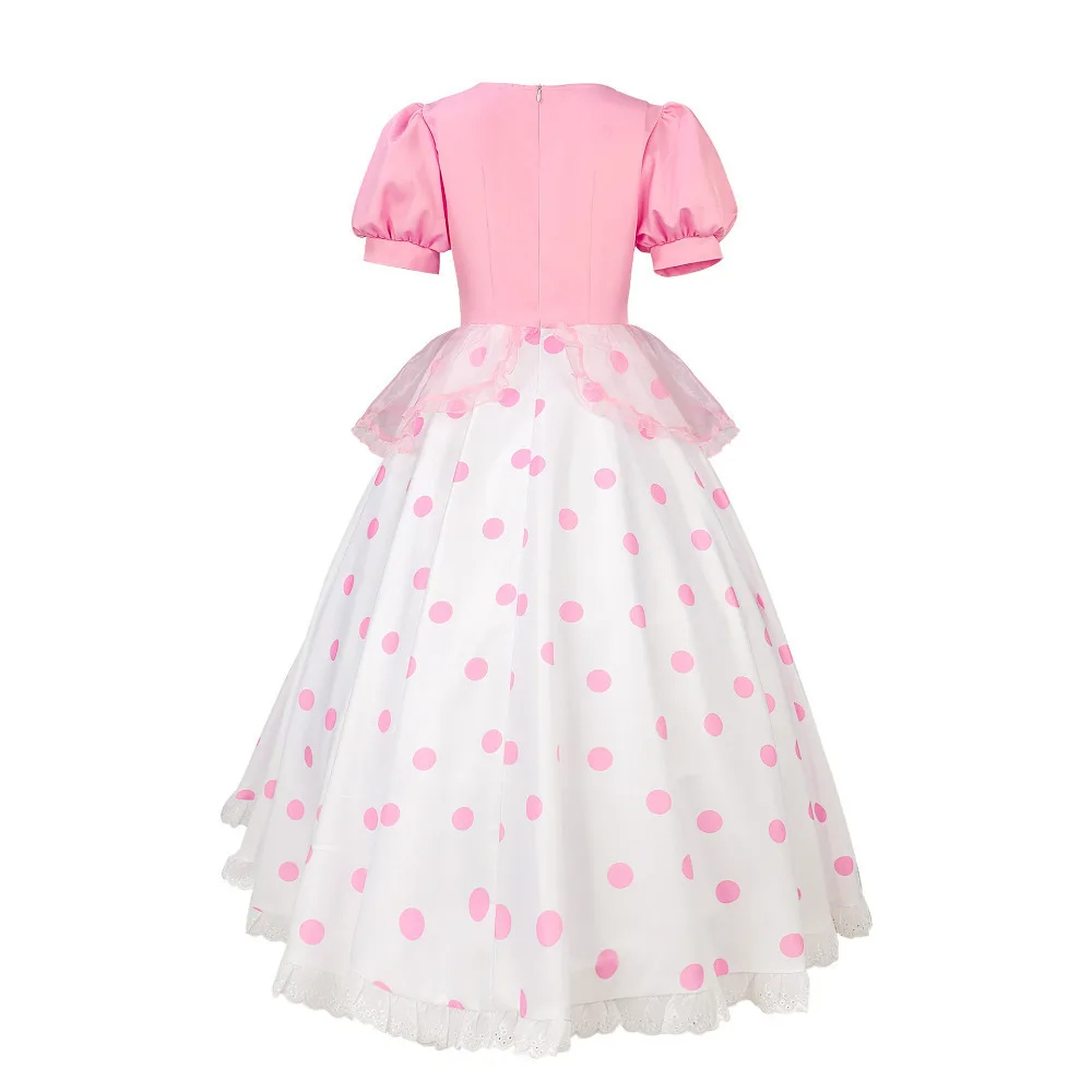 Anime Movie Toy story 4 Bo Peep Cosplay Costume Full Sets Wave Point Dress Uniforms