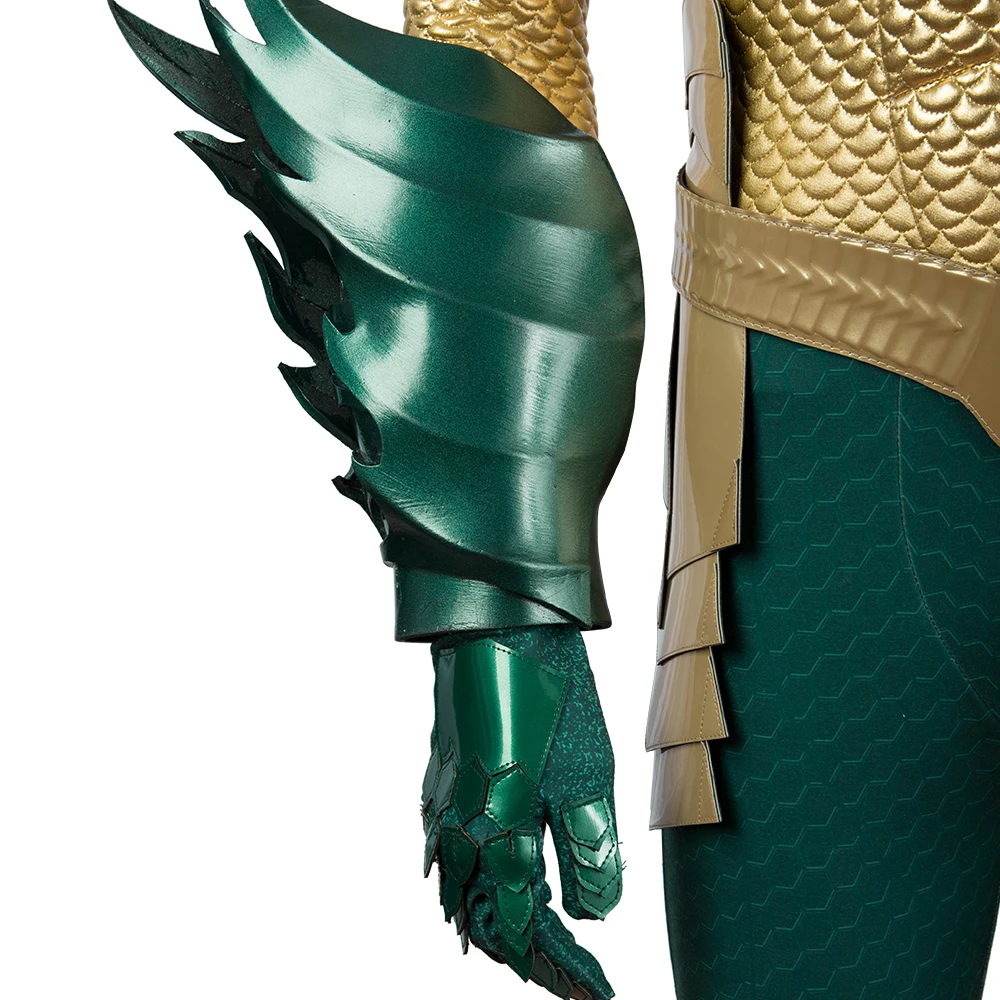 DC Movie Aquaman Arthur Curry Battle Suit Halloween Cosplay Costume Full Set
