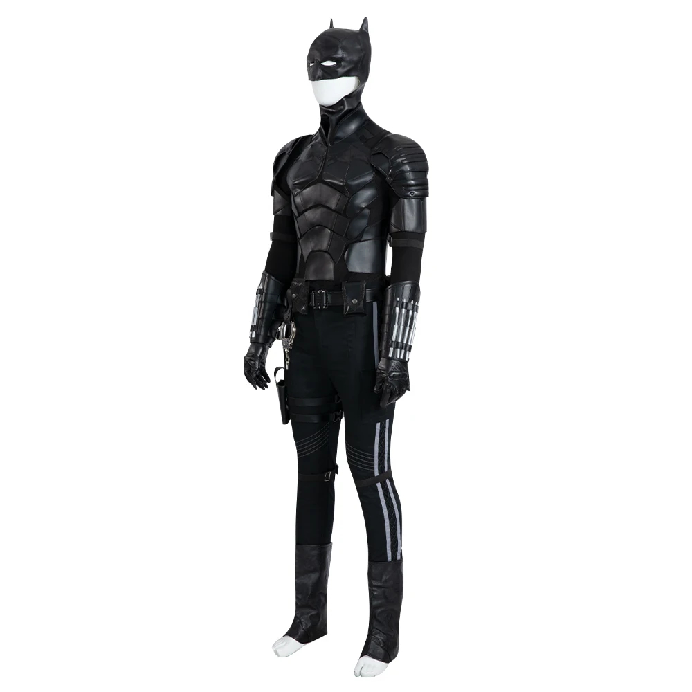 DC Movie Superhero New Bat hero Bruce Wayne Robert Cosplay Costume Adult Battle Outfit Party Full Props Suit