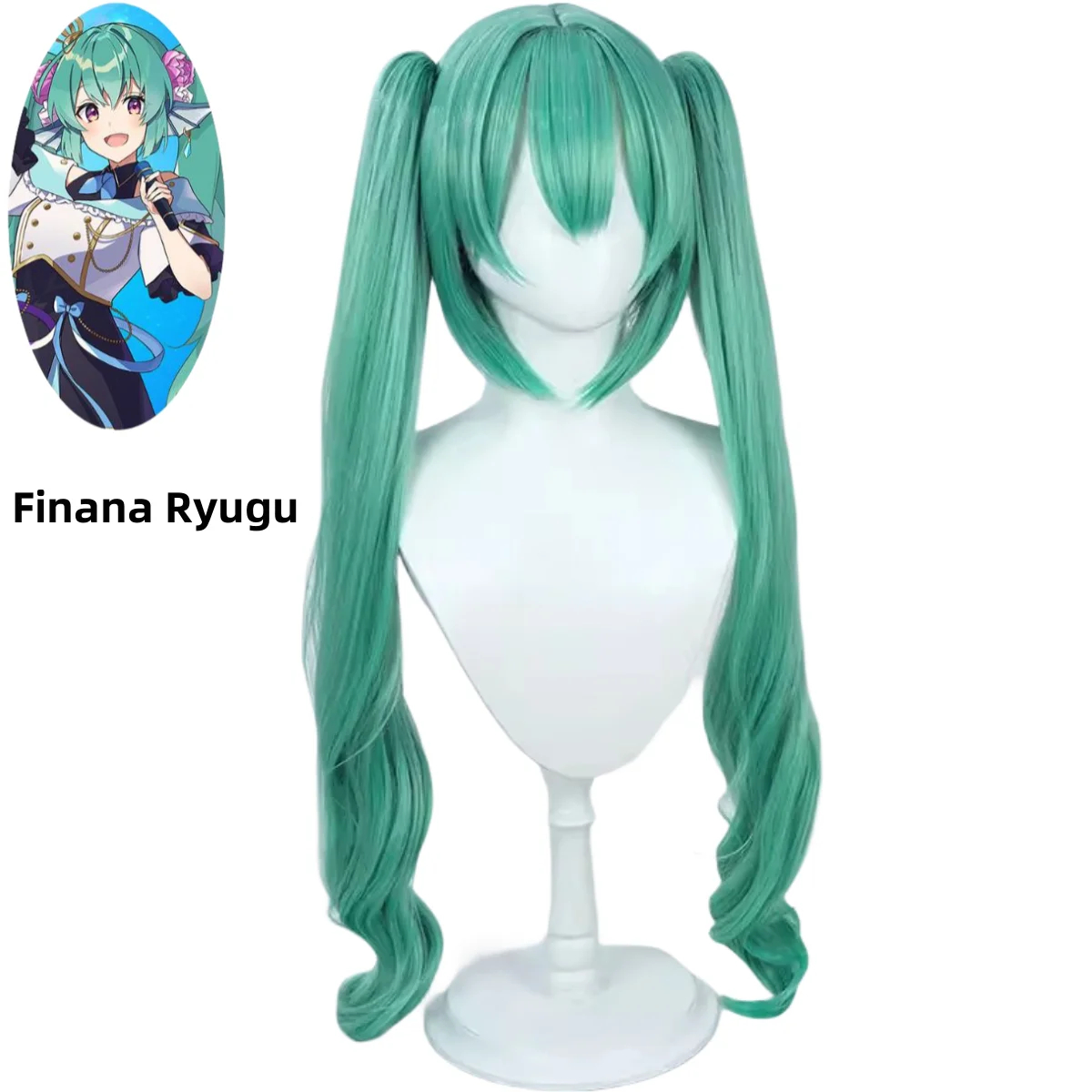Anime Virtual YouTuber Finana Ryugu Elira Pendora Pomu Rainpuff Cosplay Costume Wig Disguise JK Uniform