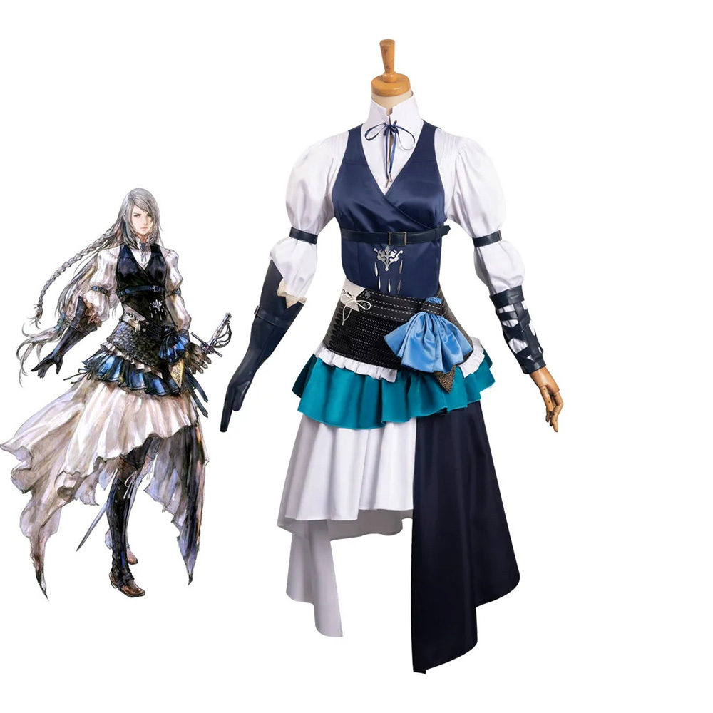 Final Fantasy XVI  Jill Warrick Cosplay Costume Women Dress Belt Outfits Halloween Carnival Party Disguise Suit