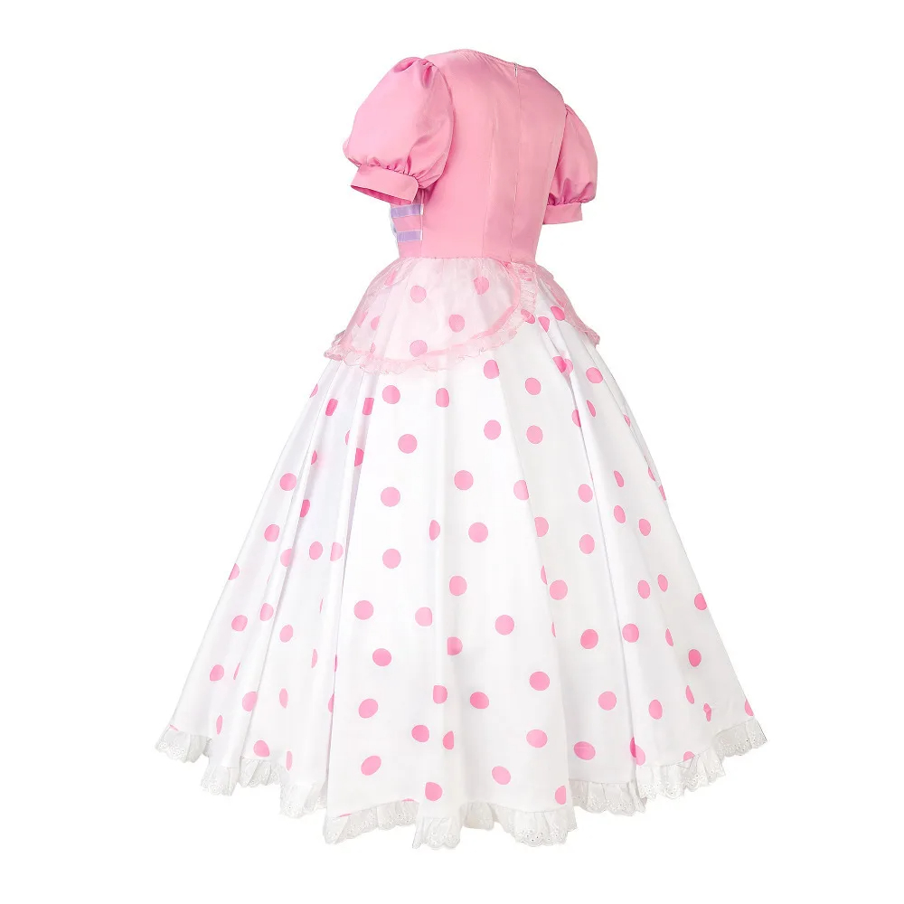Anime Movie Toy story 4 Bo Peep Cosplay Costume Full Sets Wave Point Dress Uniforms