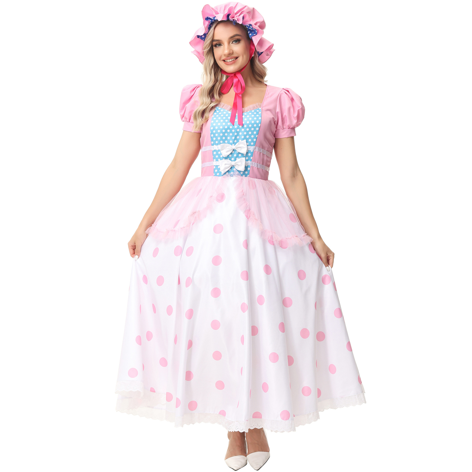 Anime Movie Toy story 4 Bo Peep Cosplay Costume Full Sets Wave Point Dress Uniforms