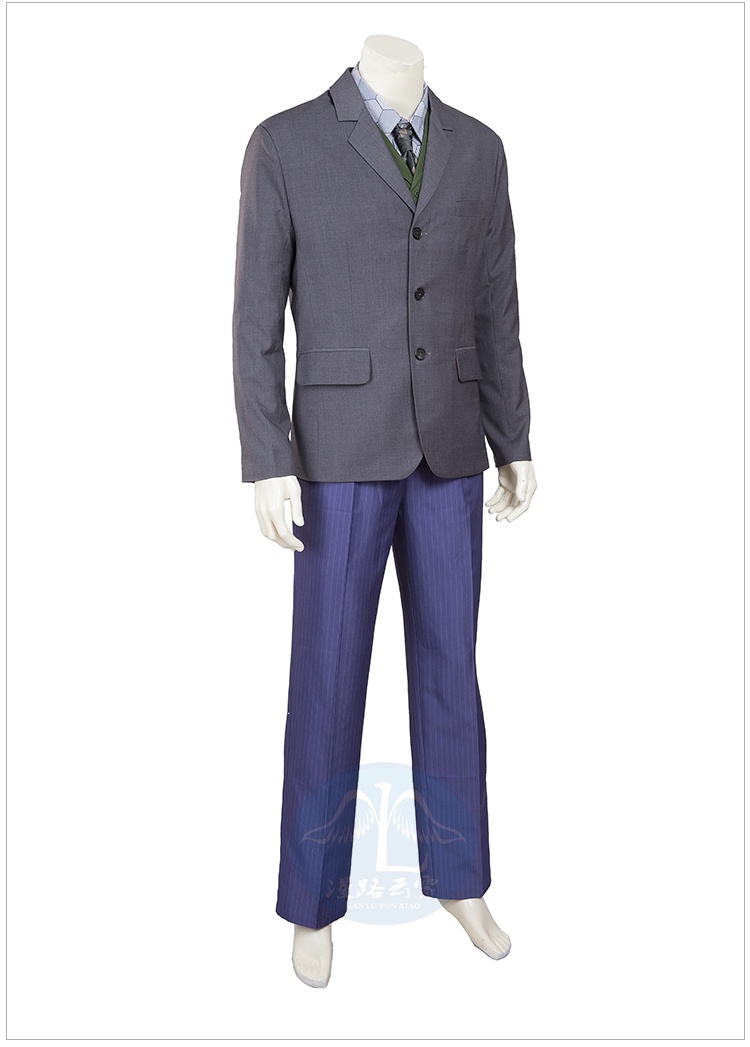 The Dark Cos Knight Joker Cosplay Costume Outfits Halloween Carnival Suit