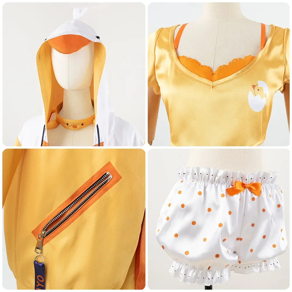 Anime Virtual YouTuber Oozora Subaru Cosplay Costume  Uniform Slippers Woman Sexy Kawaii Party Costume