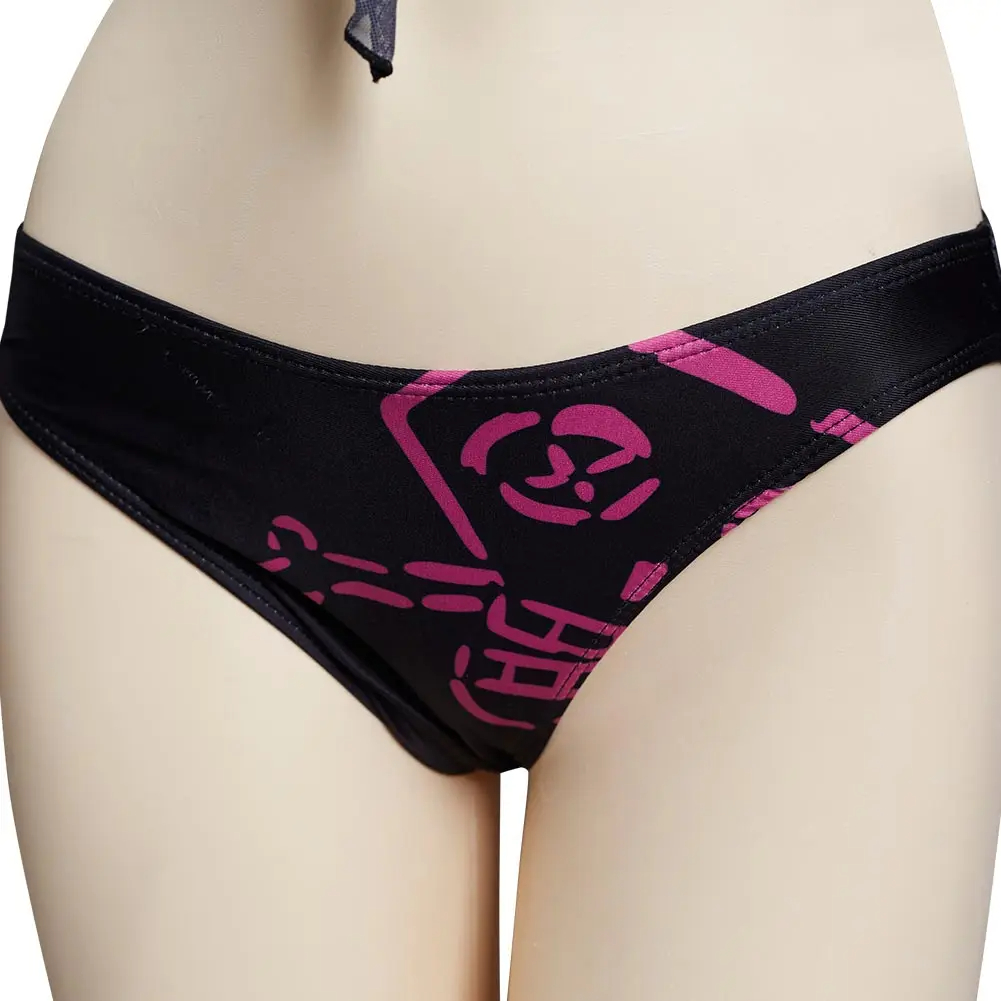 Jinx Cosplay Bikini Costume LoL Game Roleplay Women Swimwear Coat Bra Shorts Swimsuit Adult 