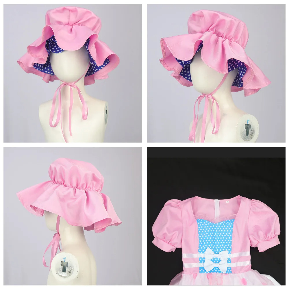 Anime Movie Toy story 4 Bo Peep Cosplay Costume Full Sets Wave Point Dress Uniforms