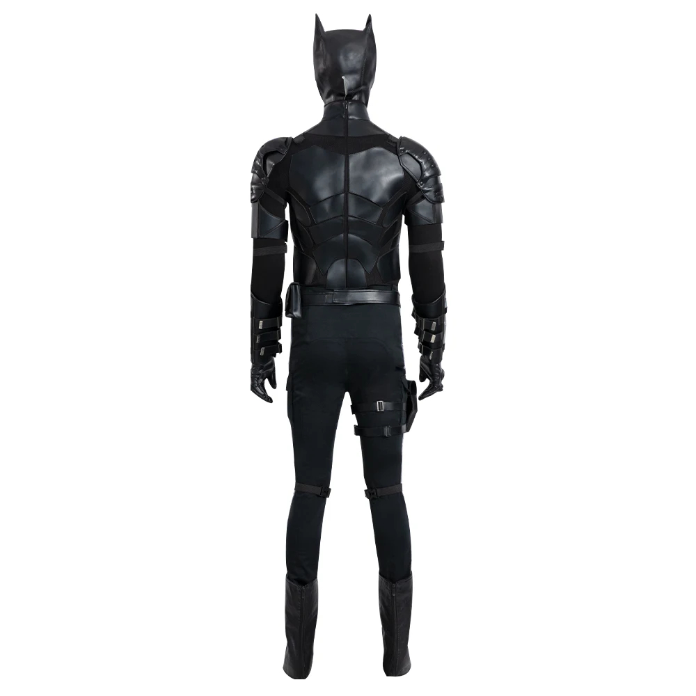 DC Movie Superhero New Bat hero Bruce Wayne Robert Cosplay Costume Adult Battle Outfit Party Full Props Suit