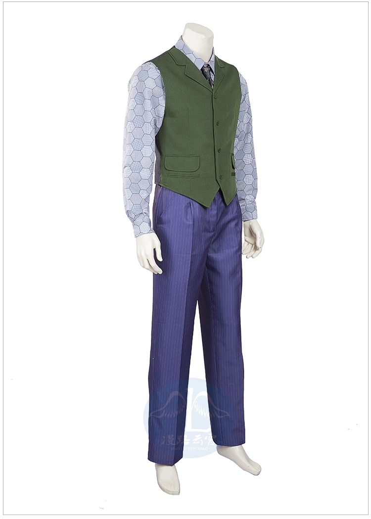 The Dark Cos Knight Joker Cosplay Costume Outfits Halloween Carnival Suit