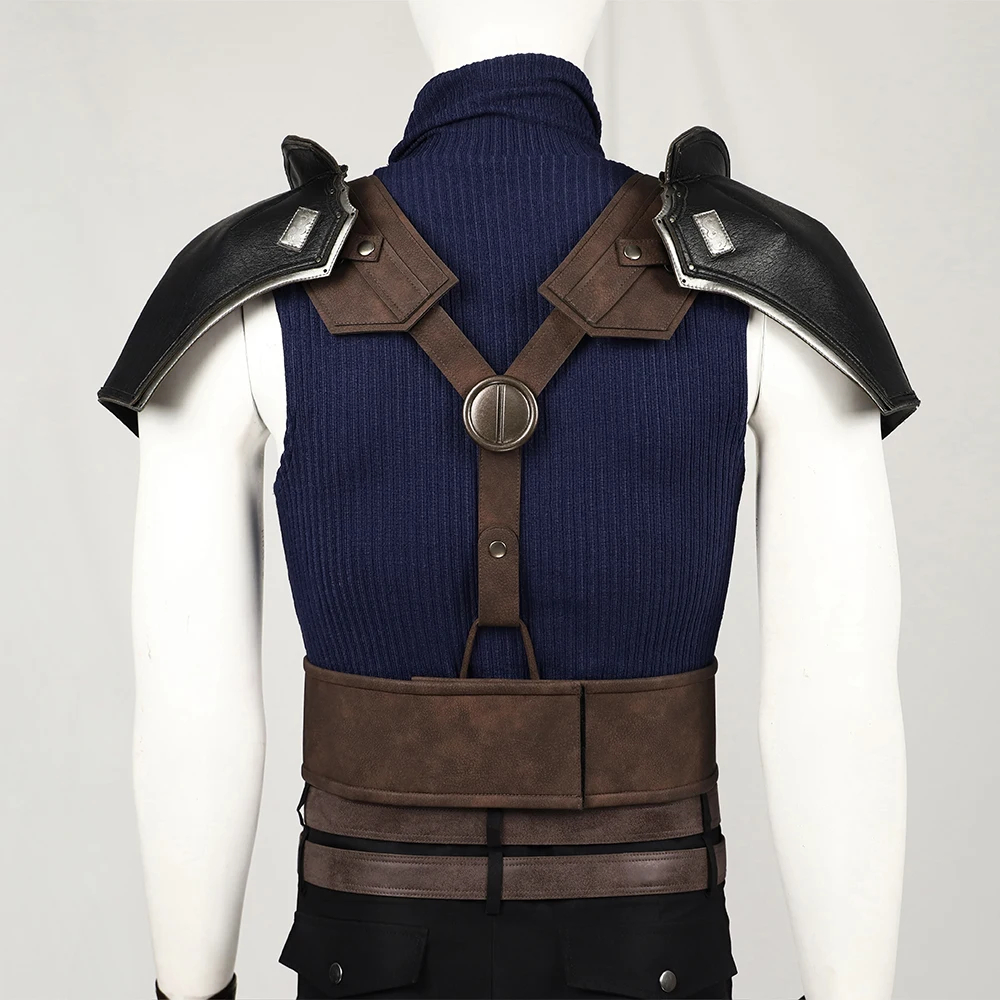 Game Final Fantasy VII Cosplay Zack Fair Costume Men's Top Pants With Accessory Suit Shoes