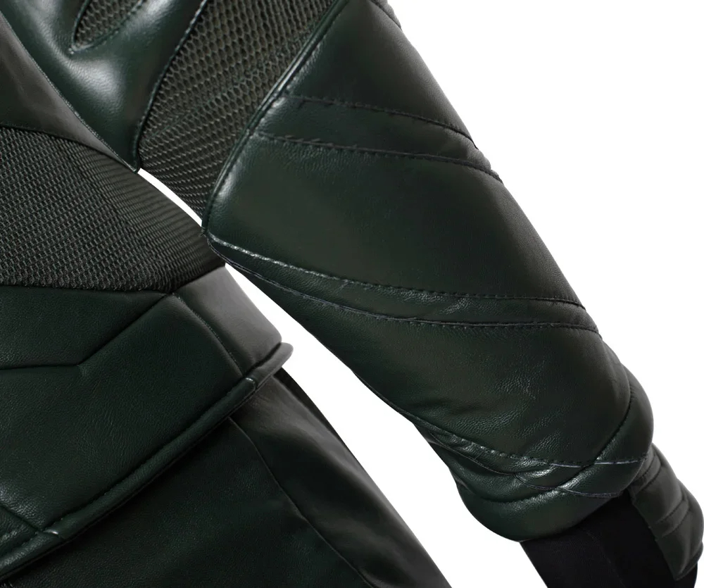 The Arrow Season 5 Green Arrow Cosplay Costume Oliver Quee Outfit Halloween Costumes Men Leather Pantsfantasias adulto masculino DC Movie Type