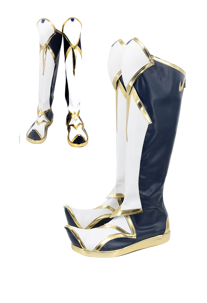 Game League of Legends LOL Porcelain Protector Ezreal  Cosplay Costume White Cosplay Shoes Boots DAX