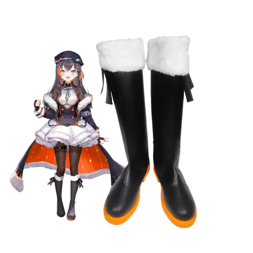 Anime virtual YouTuber Petra Gurin Cosplay Shoes Boots woman  carnival set for christmas
