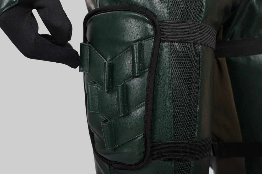 The Arrow Season 5 Green Arrow Cosplay Costume Oliver Quee Outfit Halloween Costumes Men Leather Pantsfantasias adulto masculino DC Movie Type