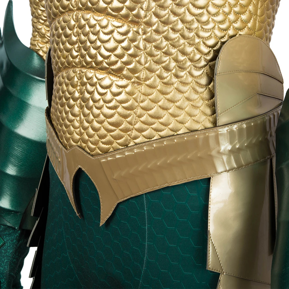 DC Movie Aquaman Arthur Curry Battle Suit Halloween Cosplay Costume Full Set