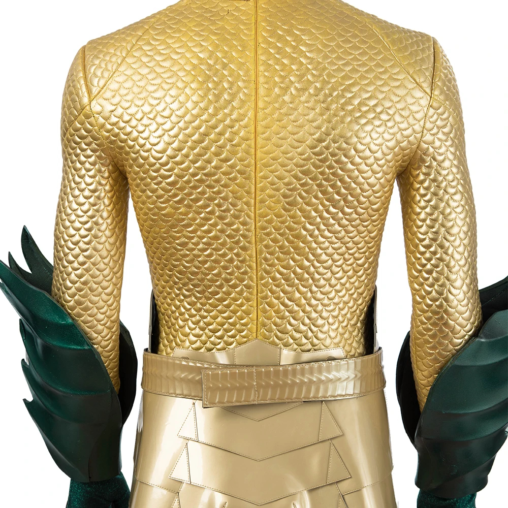 DC Movie Aquaman Arthur Curry Battle Suit Halloween Cosplay Costume Full Set