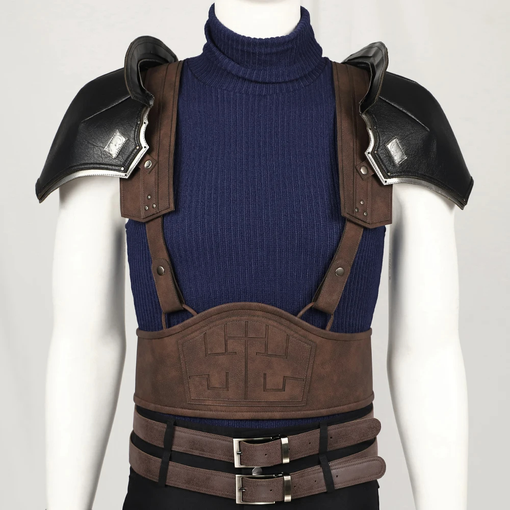 Game Final Fantasy VII Cosplay Zack Fair Costume Men's Top Pants With Accessory Suit Shoes