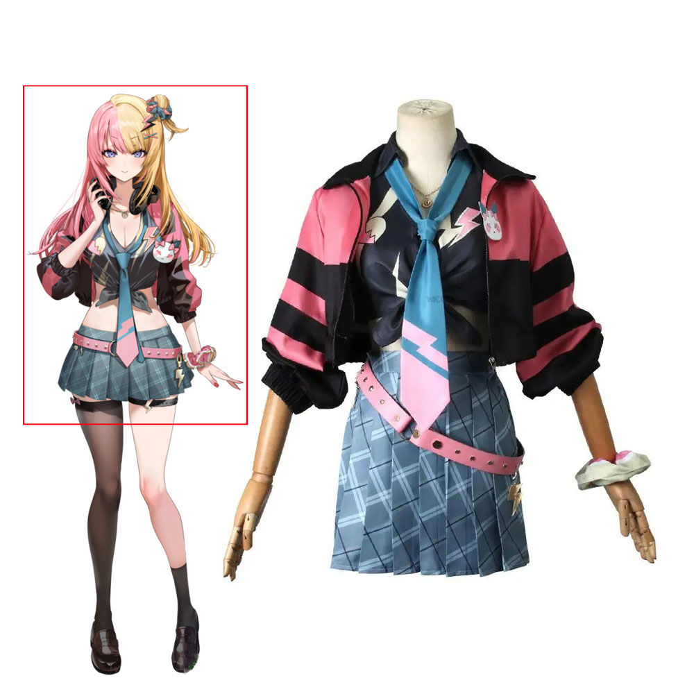 Kotoka Torahime Cosplay Anime Vtuber Suit Costume Girl Uniform Jackets Skirt Accessories Luxiem Role Play Set