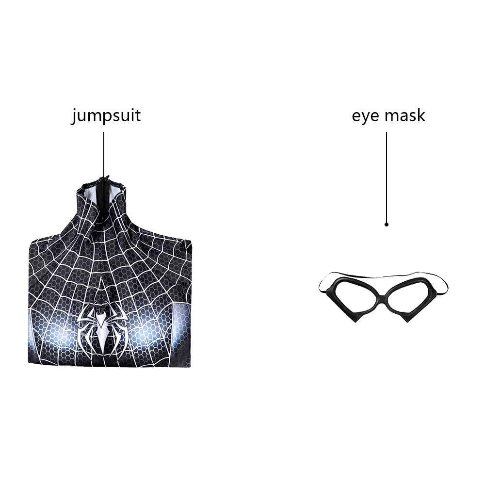 Movie Spiderman Cosplay black cat Woman Zentai Suit Spandex Bodysuit Superhero Zentai Costume J19081EA
