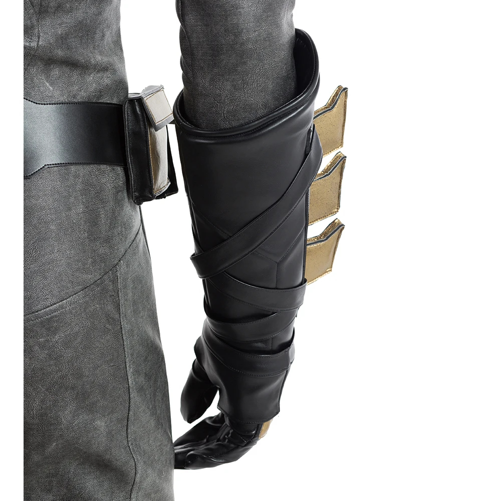 DC Movie Gotham Knights Cosplay Superhero Bruce Wayne Costume Halloween Carnival Classic Battle Outfit With Big Cloak For Adult Men
