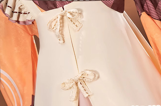 Hatsune Miku Snow Japanese Style Cosplay Costume Top and Skirt with Apron and Hair Accessories