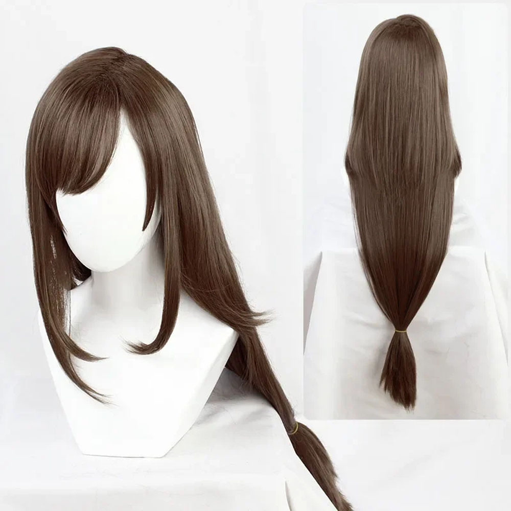 Final Fantasy VII Tifa turnart cosplay costume women dress wig Black Brown