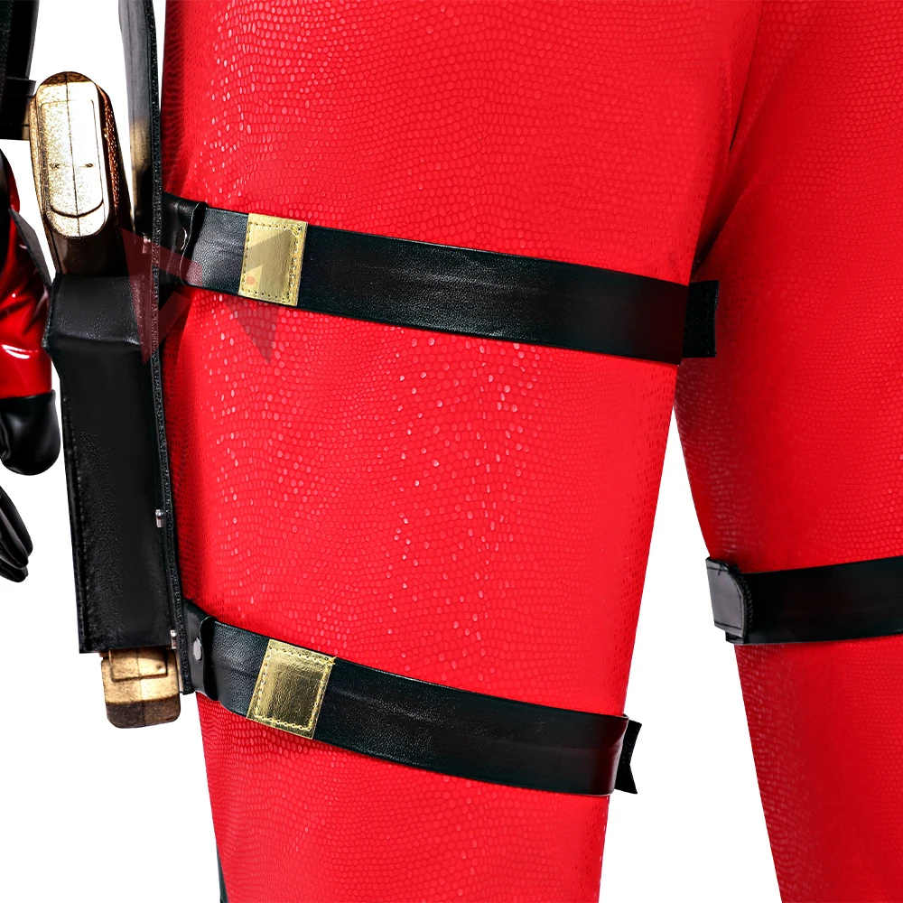 Marvel Movies Wolverineng Cosplay Costume Accessories Red Deadpool Jumpsuit 
