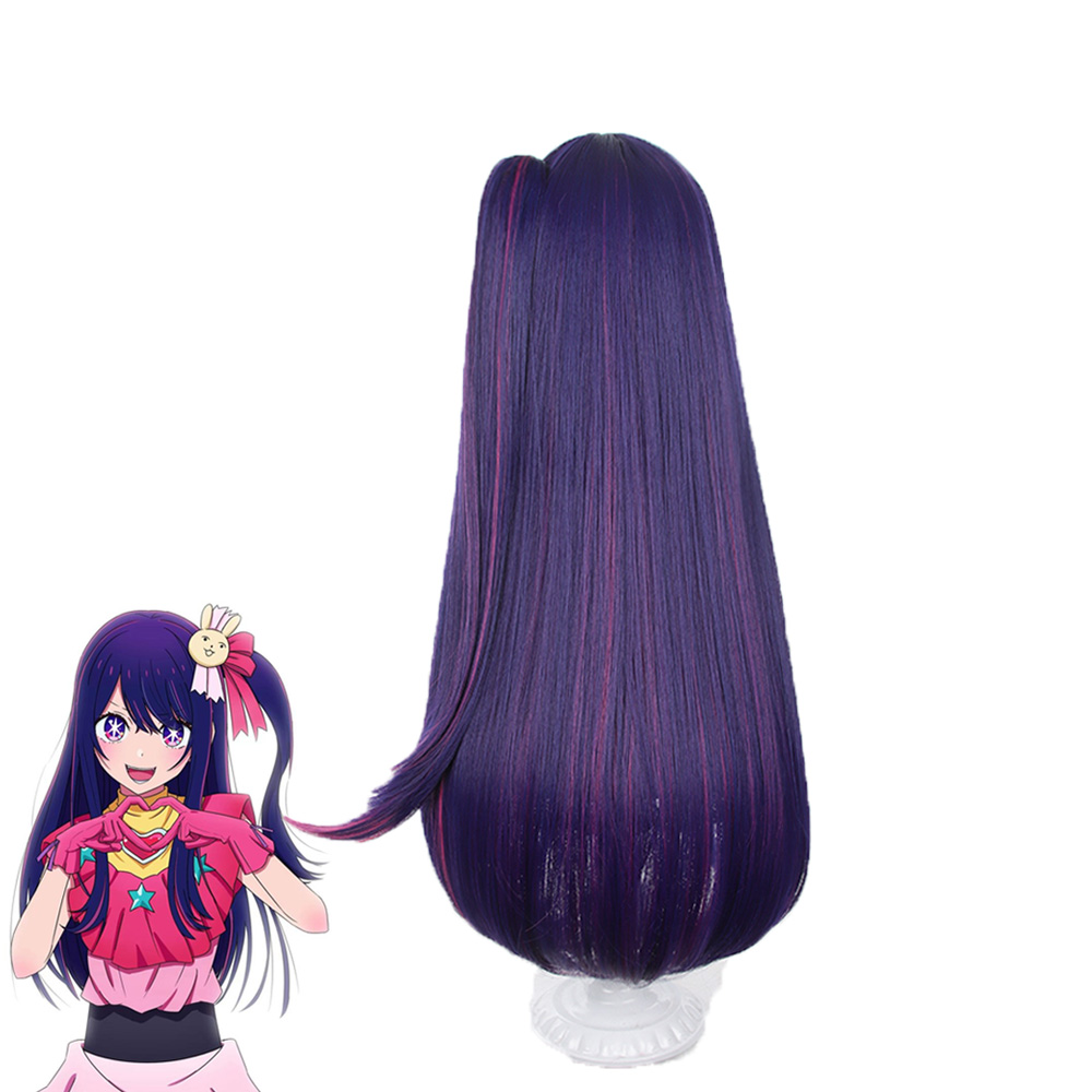 Oshi No Ko Hoshino Ai Cosplay Wig Long Dark Purple Heat Resistant Synthetic Wigs 