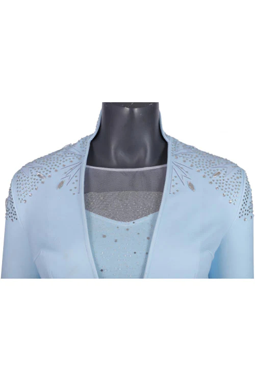 Frozen 2 Elsa Blue Dress Suit Halloween Cosplay Costume Full Set