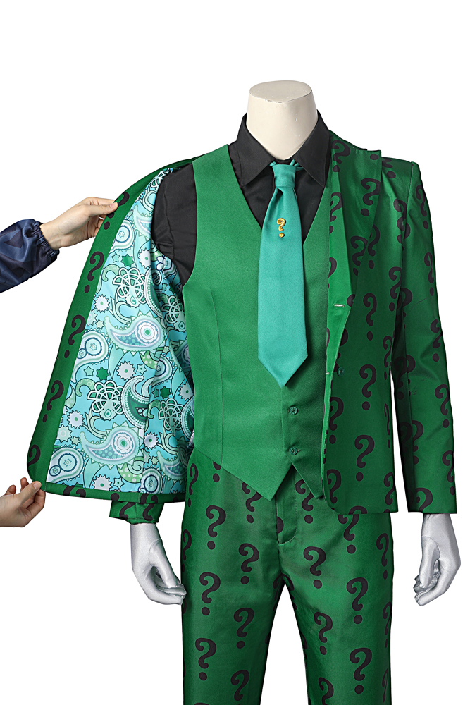 The 218.921Batman 1966 TV  Riddler Cosplay Costume Halloween Costume Sets DC Movie 4854