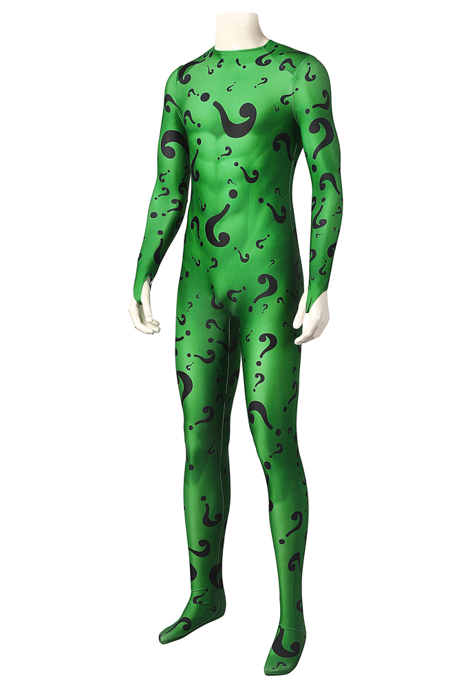 DC Movie Batman Forever Riddler Jim Carrey Cosplay Costume Halloween Costume Sets J21042AA