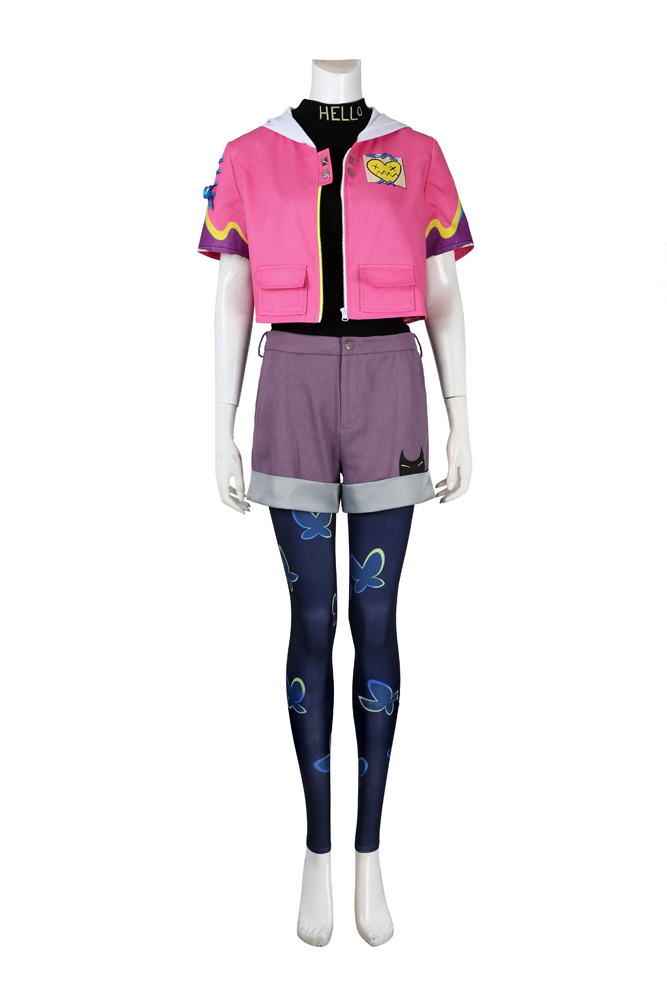 VALORANT CLOVE Pink Cosplay Costume With Backpack