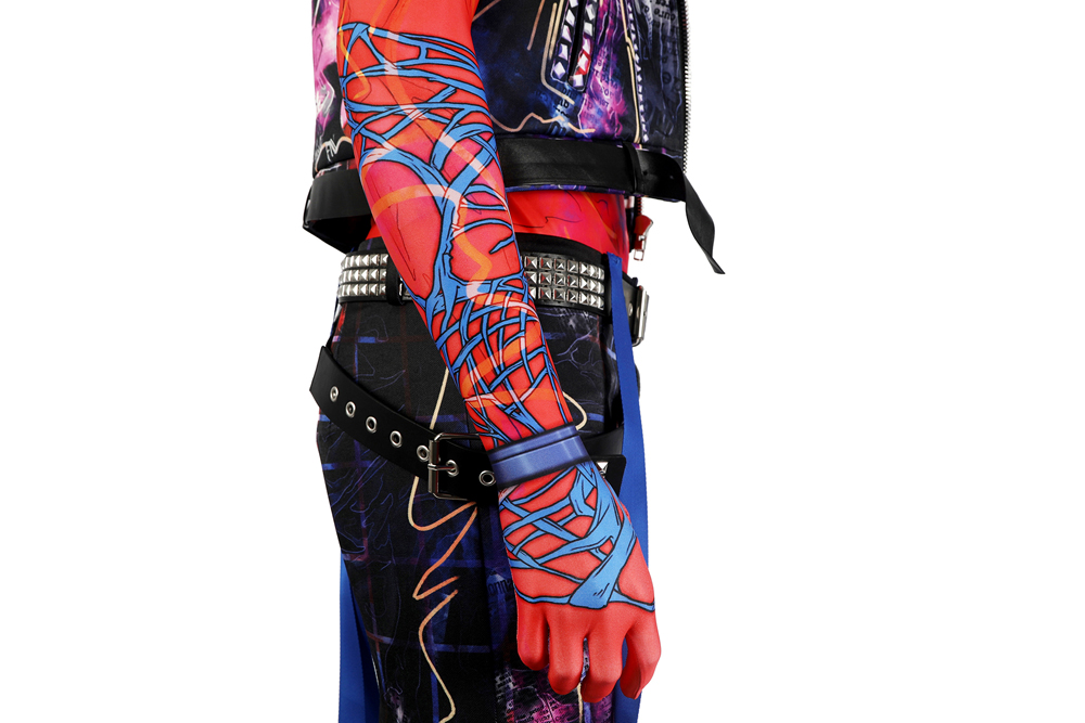 Spider-Man: Across The Spider-Verse Spider-Punk Hobart 'Hobie' Brown  Cosplay Costume Halloween Costume Sets DC Movie 5200